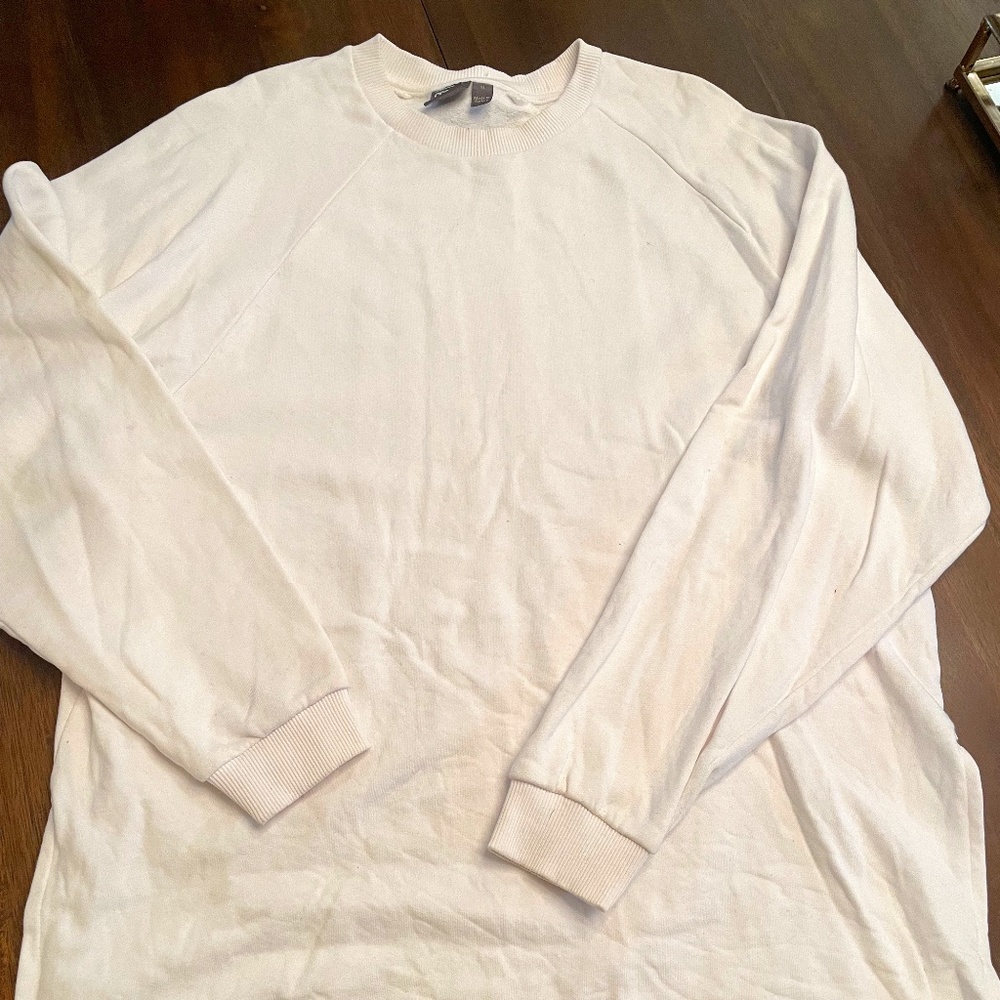 ASOS- white crewneck sweatshirt